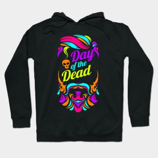 Hipster Bearded Man Beard Logo Day Of The Dead Hoodie